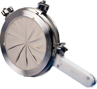<b>zawór higieniczny irysowy do materiałów sypkich Mucon KD6Q (150mm)</b>